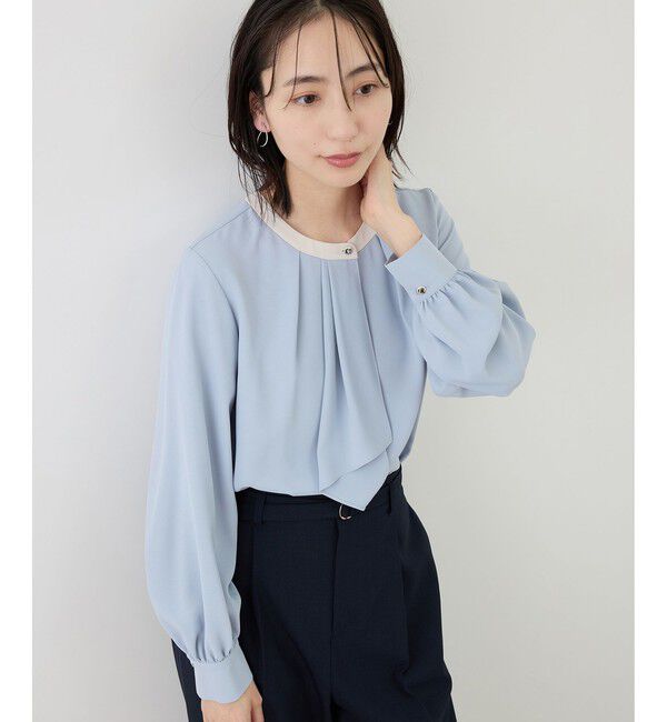 Rope&rsquo;Picnic「【WEB限定サイズ】配色アソートボウタイフウブラウス」|シャツ・ブラウス|