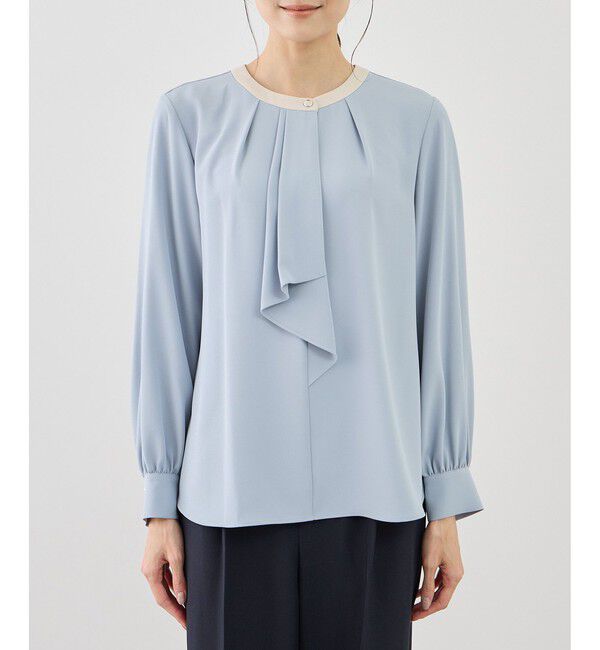 Rope&rsquo;Picnic「【WEB限定サイズ】配色アソートボウタイフウブラウス」|シャツ・ブラウス|