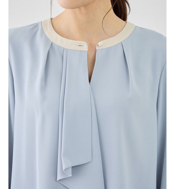 Rope&rsquo;Picnic「【WEB限定サイズ】配色アソートボウタイフウブラウス」|シャツ・ブラウス|