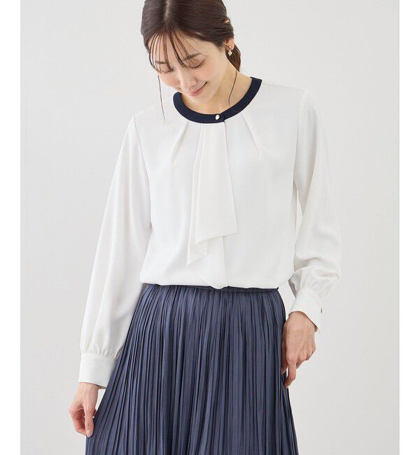 Rope&rsquo;Picnic「【WEB限定サイズ】配色アソートボウタイフウブラウス」|シャツ・ブラウス|