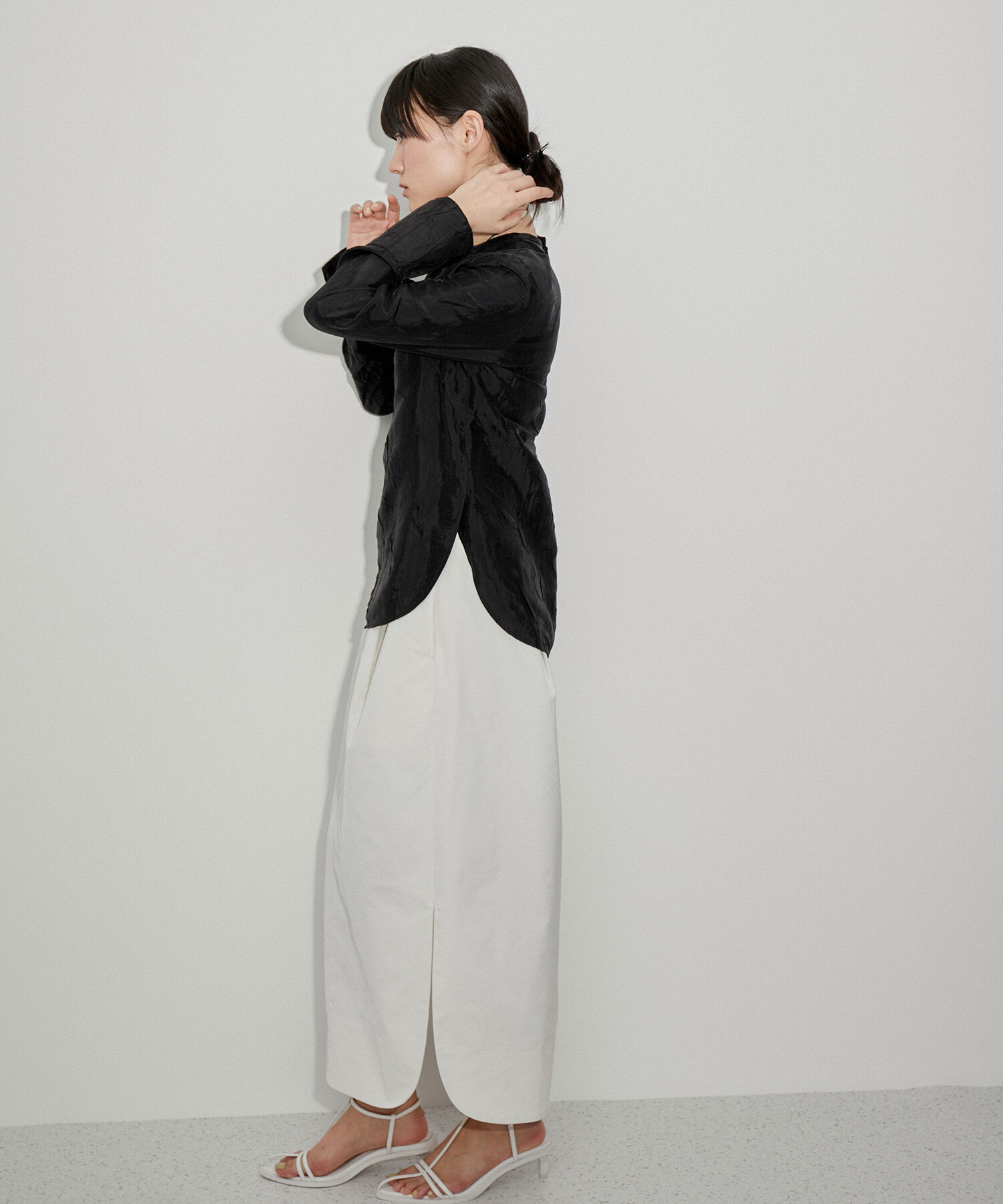 ADAM ET ROPE'「グロッシーTブラウス」|シャツ・ブラウス|