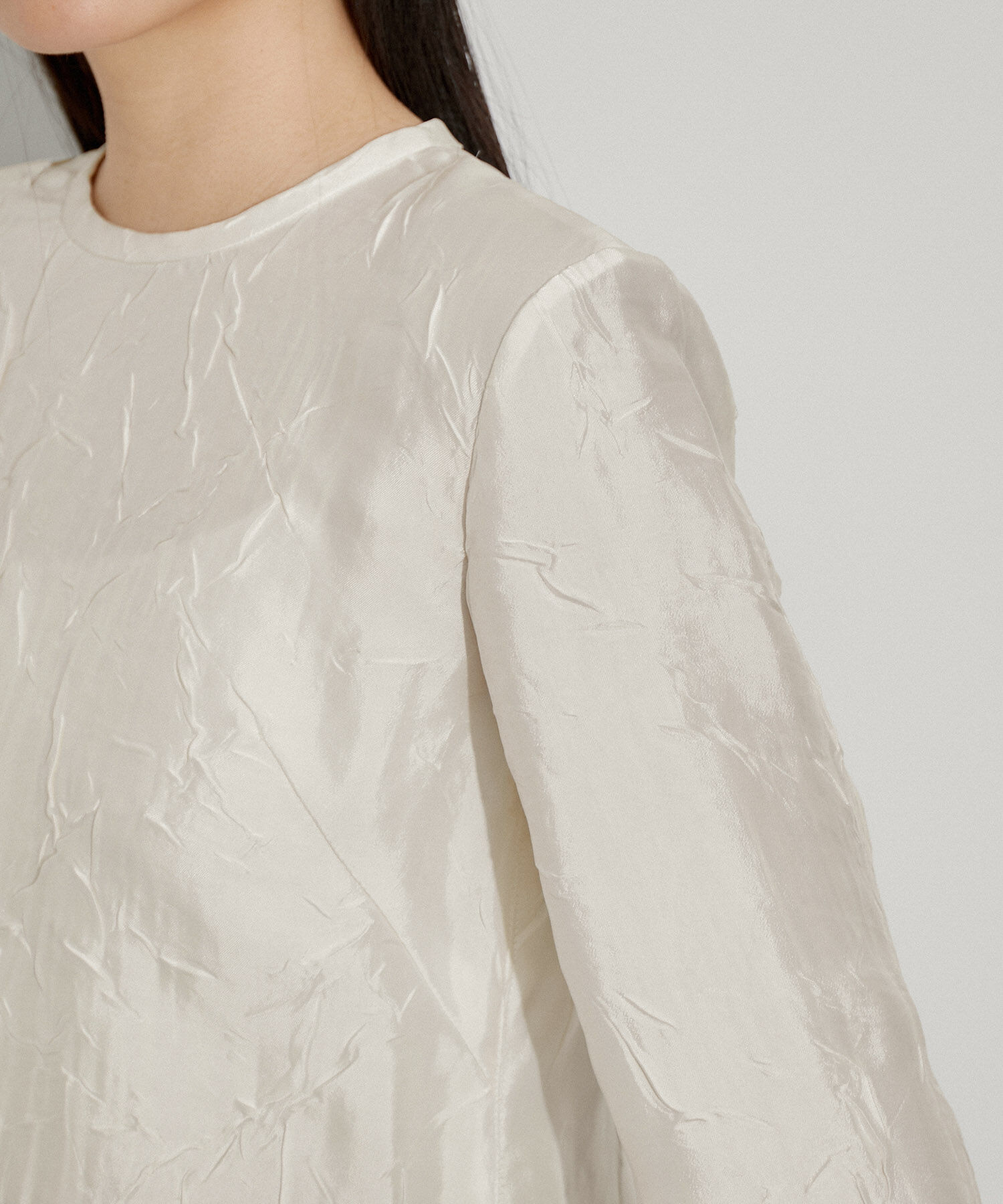 ADAM ET ROPE'「グロッシーTブラウス」|シャツ・ブラウス|