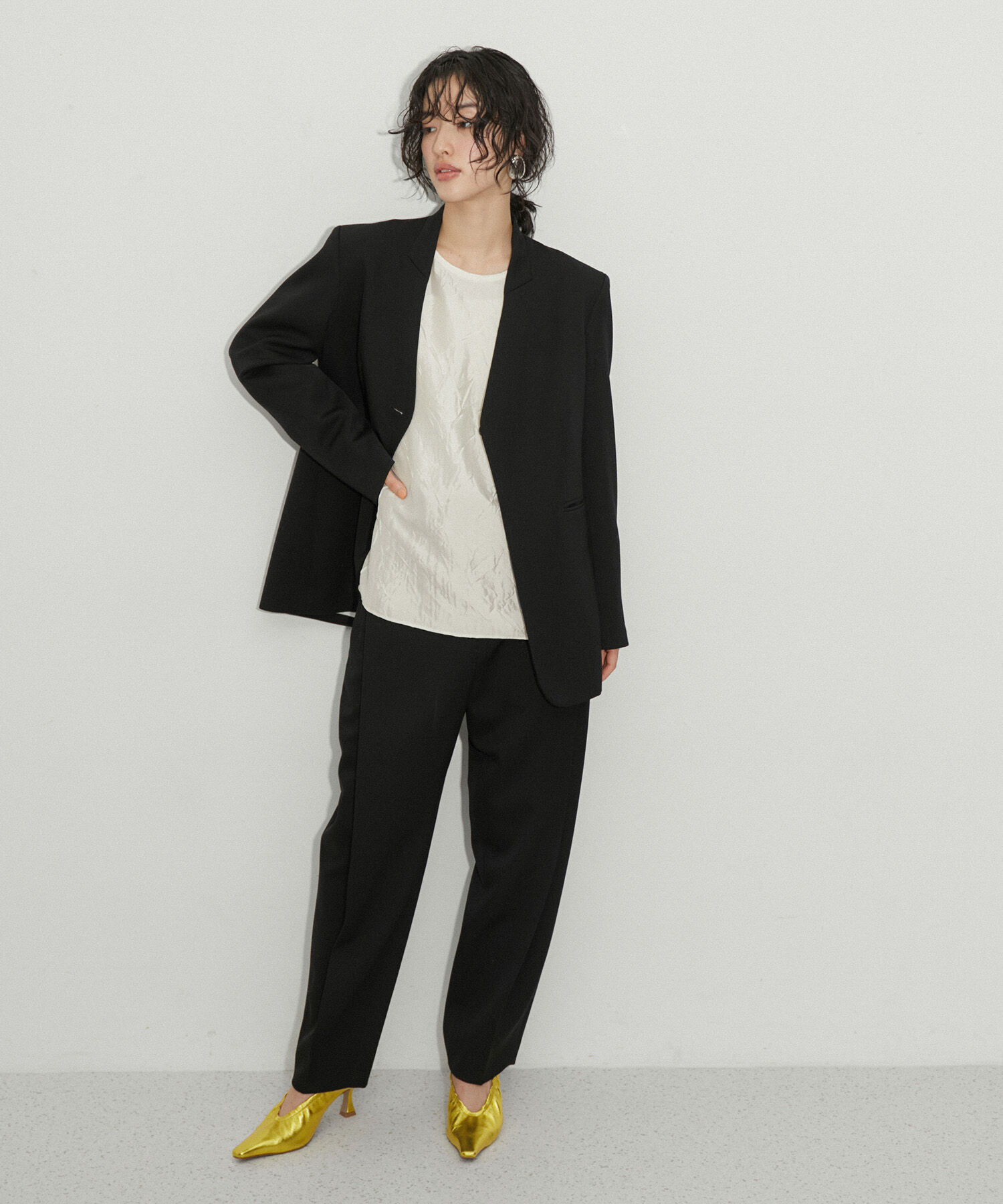 ADAM ET ROPE'「グロッシーTブラウス」|シャツ・ブラウス|