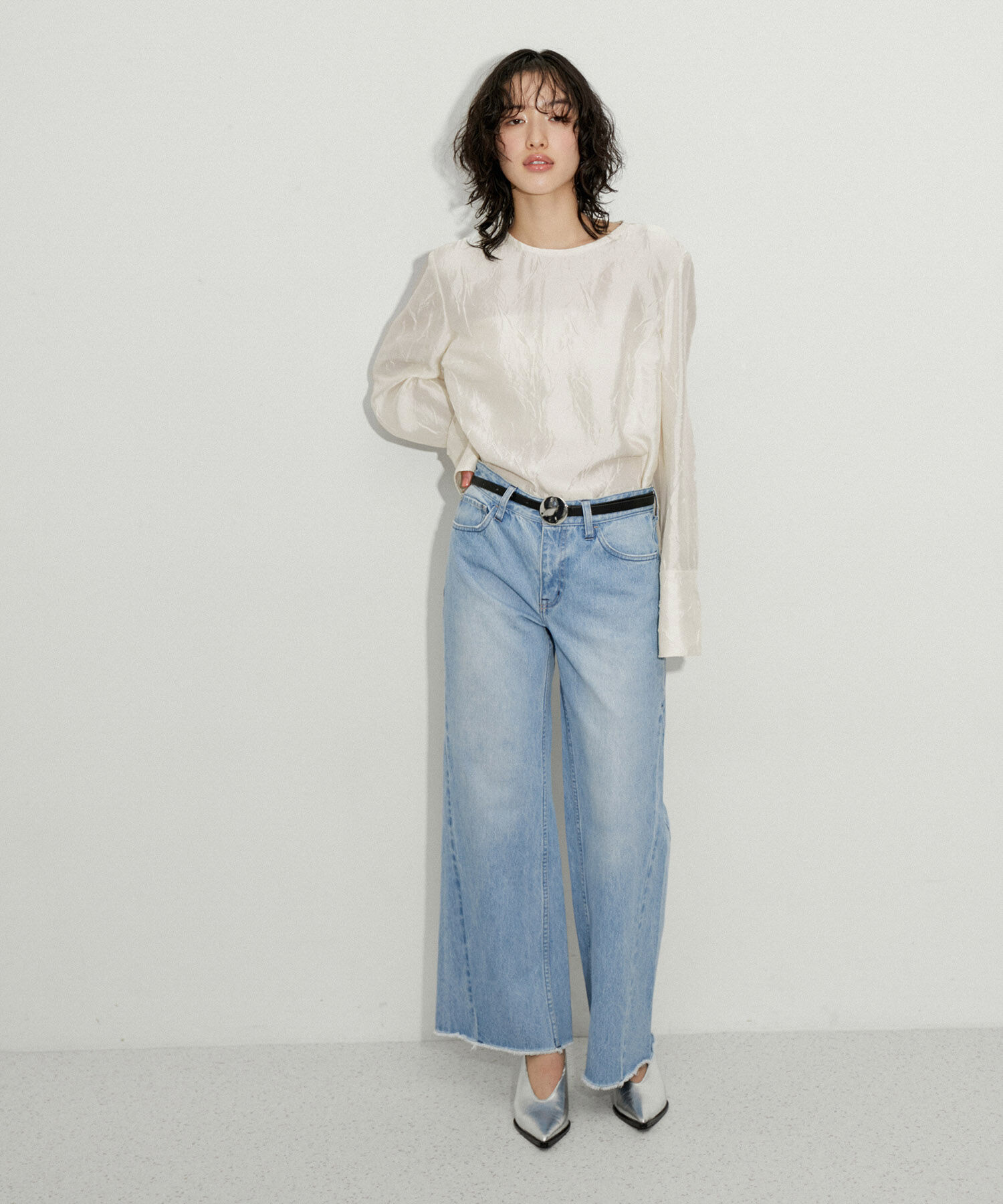 ADAM ET ROPE'「グロッシーTブラウス」|シャツ・ブラウス|