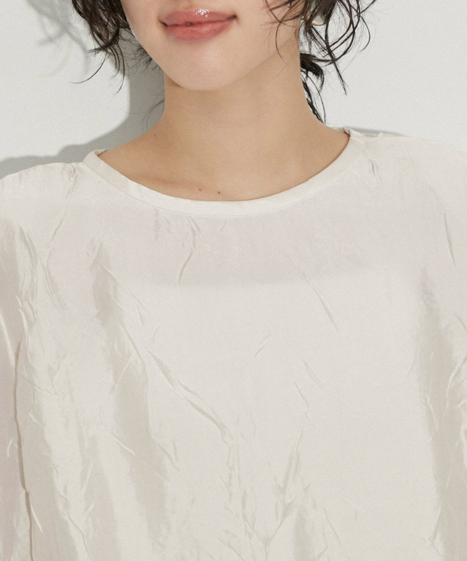 ADAM ET ROPE'「グロッシーTブラウス」|シャツ・ブラウス|