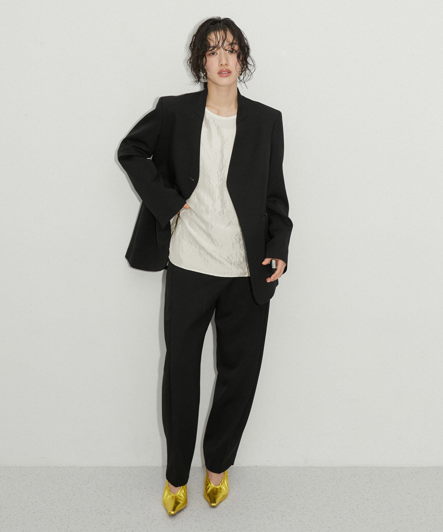 ADAM ET ROPE'「グロッシーTブラウス」|シャツ・ブラウス|