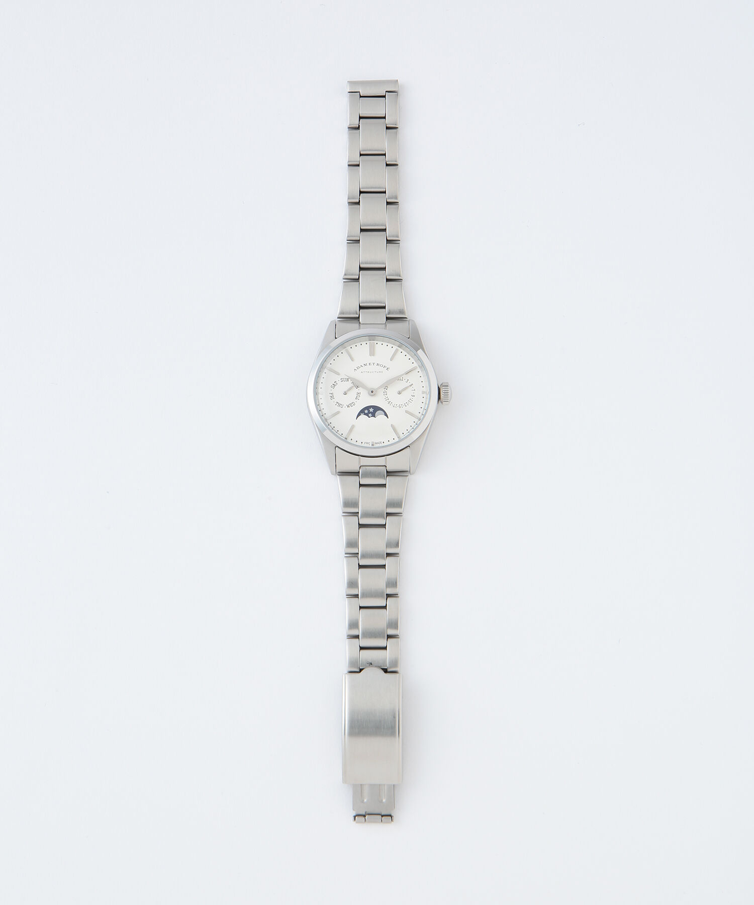 ADAM ET ROPE'「《別注》【VAGUE WATCH CO. for ADAM ET ROPE'】FLATBACK WRISTWATCH（DAY-DATE&MOONPHASE）」|腕時計|