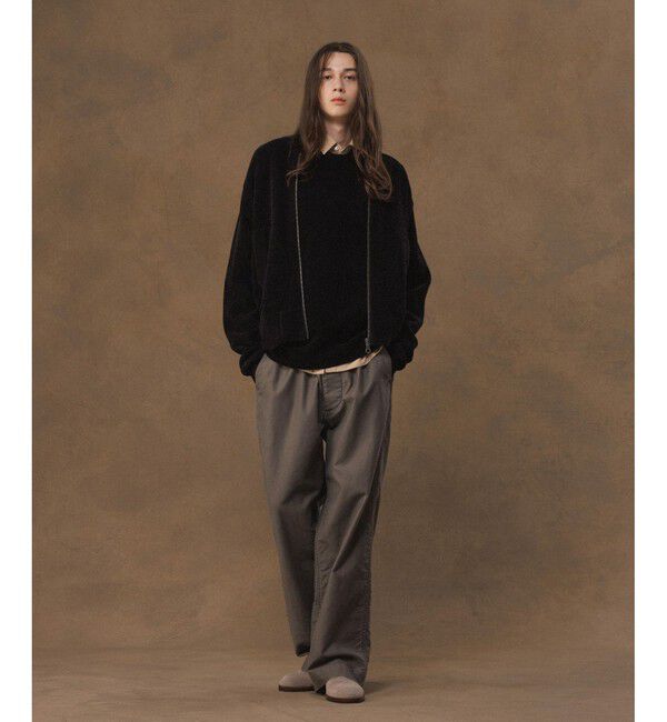 ADAM ET ROPE'「モールヤーン クルーネック ニットプルオーバー / ロングシーズン着用可能」|ニット・セーター|