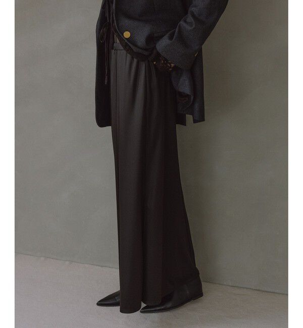 ADAM ET ROPE'「エンボスギャザースカート」|スカート|ブラック(01)