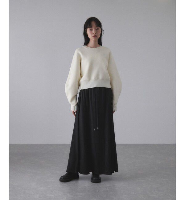 ADAM ET ROPE'「エンボスギャザースカート」|スカート|