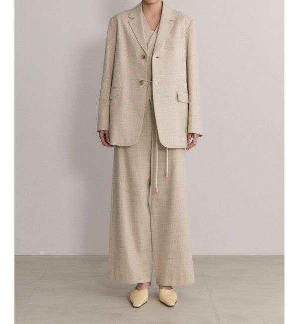 ADAM ET ROPE'「【EMOELLE】シルクネップスラックス」|スラックス|