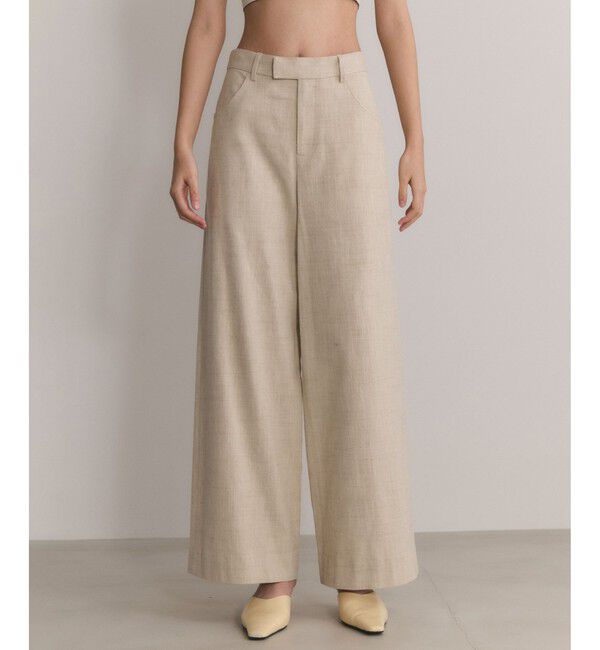 ADAM ET ROPE'「【EMOELLE】シルクネップスラックス」|スラックス|