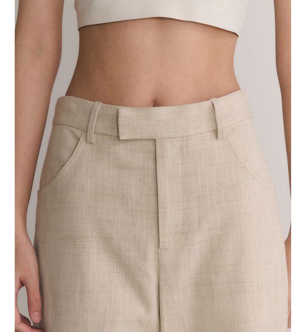 ADAM ET ROPE'「【EMOELLE】シルクネップスラックス」|スラックス|