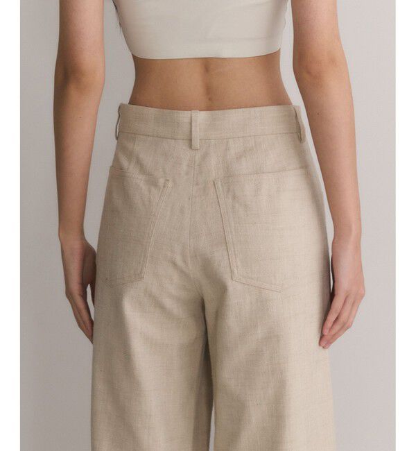 ADAM ET ROPE'「【EMOELLE】シルクネップスラックス」|スラックス|