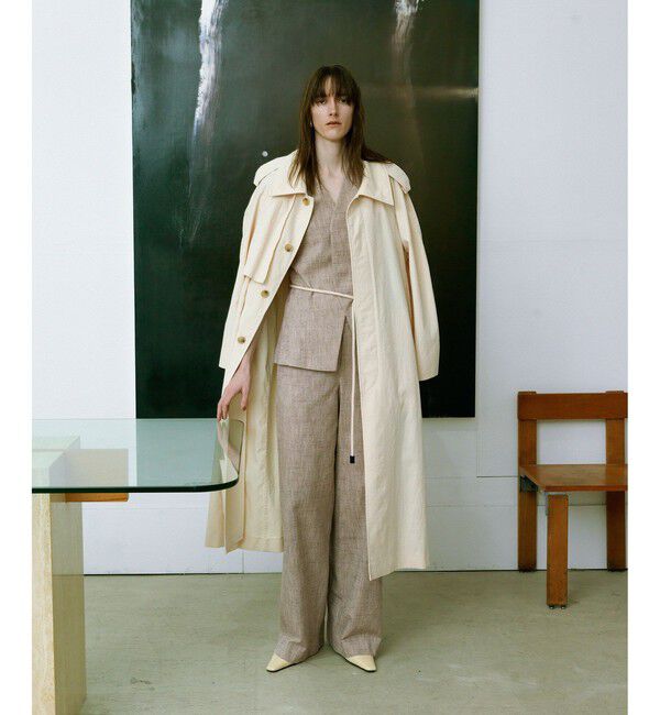 ADAM ET ROPE'「【EMOELLE】シルクネップスラックス」|スラックス|