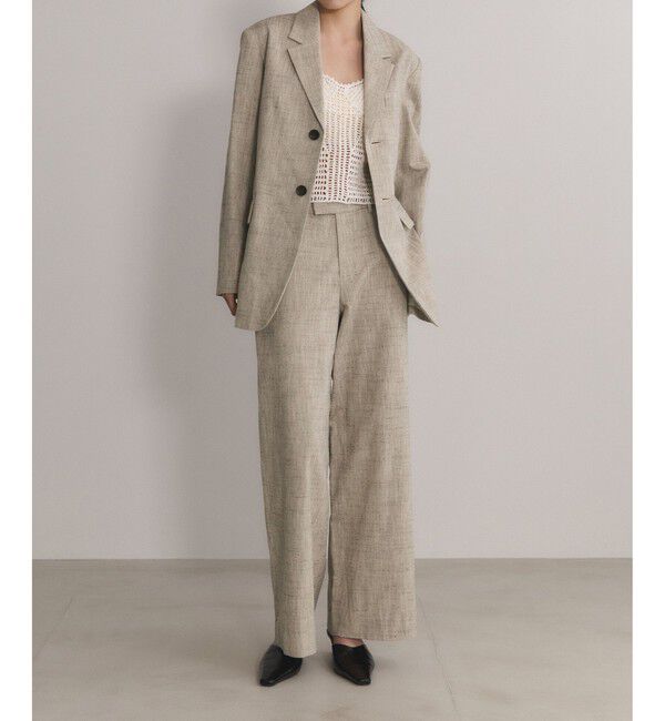 ADAM ET ROPE'「【EMOELLE】シルクネップスラックス」|スラックス|