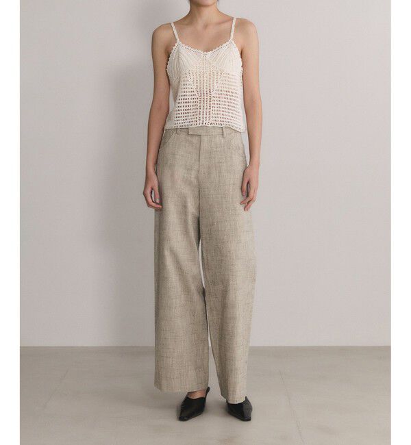 ADAM ET ROPE'「【EMOELLE】シルクネップスラックス」|スラックス|