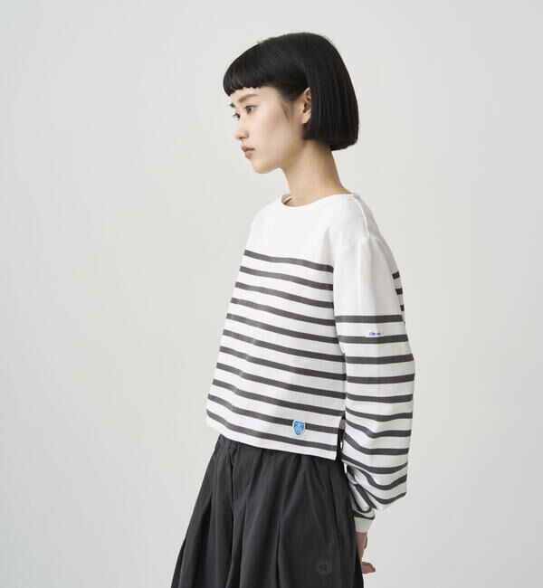 ORCIVAL「ORCIVAL | ラッセル ボートネッククロップドTシャツ WOMEN」|Tシャツ・カットソー|