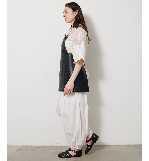  「レザーエプロンワンピース」|ワンピース|