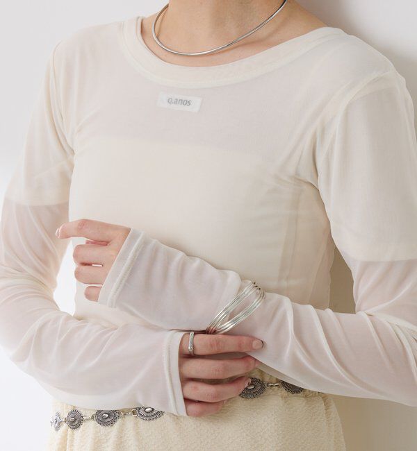  「Q.anos レイヤードTシャツ」|Tシャツ・カットソー|オフホワイト