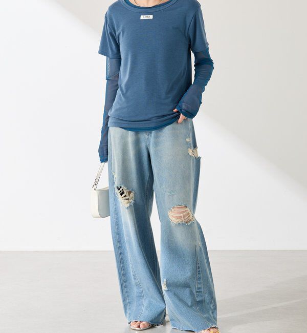  「Q.anos レイヤードTシャツ」|Tシャツ・カットソー|