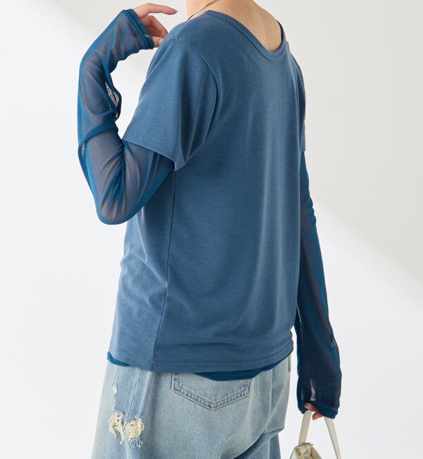  「Q.anos レイヤードTシャツ」|Tシャツ・カットソー|