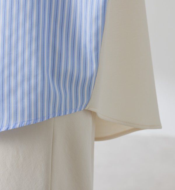  「【冬から着れる】ポンチドッキングシャツ」|シャツ・ブラウス|