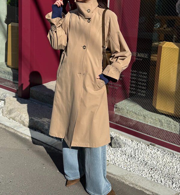  「【手洗いできる/撥水/軽量/ストレッチ】撥水スタンドネックコート」|その他|