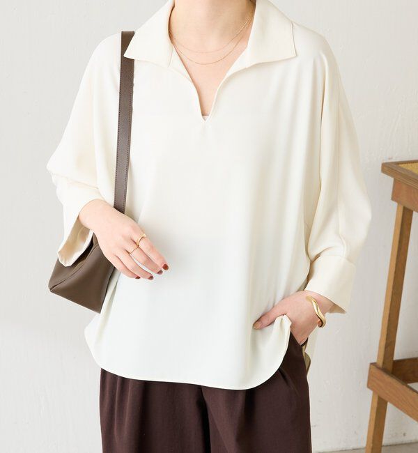  「ジャージスキッパードルマンブラウス」|シャツ・ブラウス|