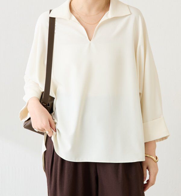  「ジャージスキッパードルマンブラウス」|シャツ・ブラウス|
