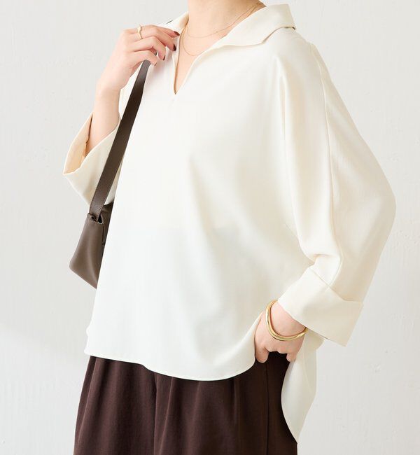  「ジャージスキッパードルマンブラウス」|シャツ・ブラウス|