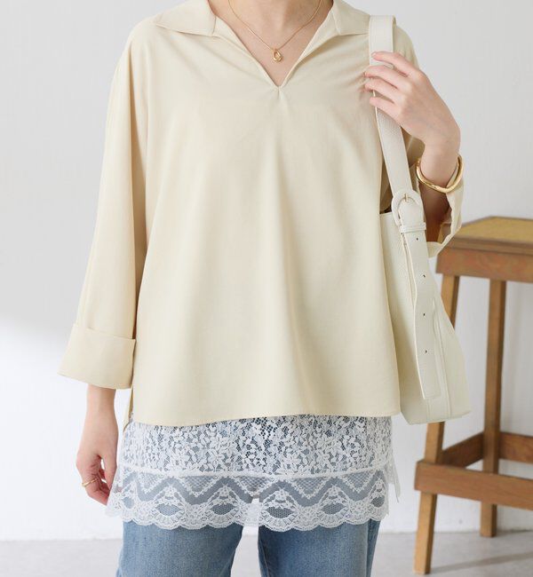  「ジャージスキッパードルマンブラウス」|シャツ・ブラウス|