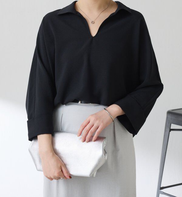  「ジャージスキッパードルマンブラウス」|シャツ・ブラウス|