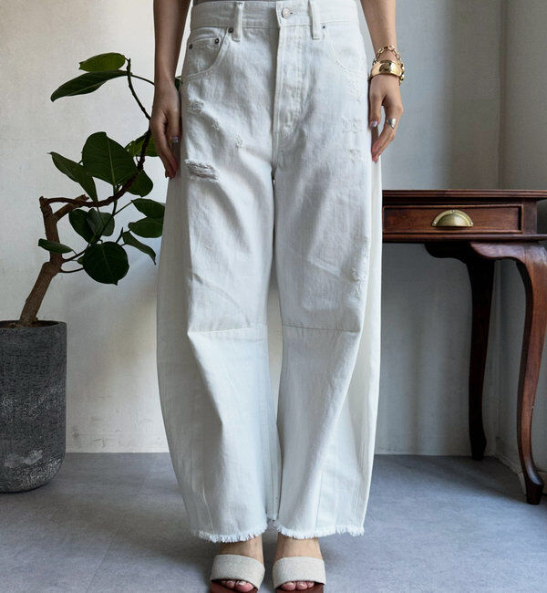  「【ベストセラーアイテム】ダメージカーブデニム」|デニム|