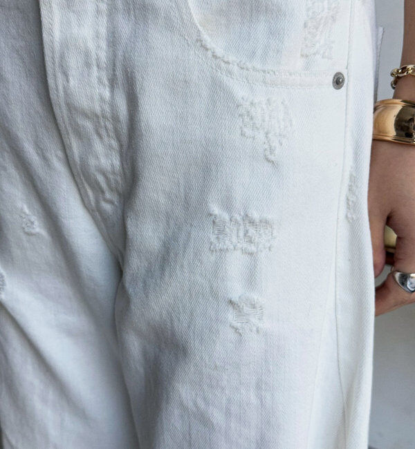  「【ベストセラーアイテム】ダメージカーブデニム」|デニム|