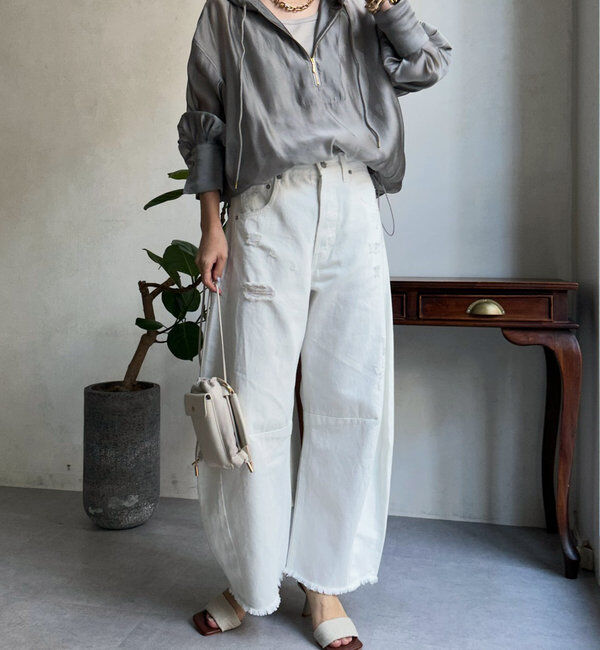  「【ベストセラーアイテム】ダメージカーブデニム」|デニム|