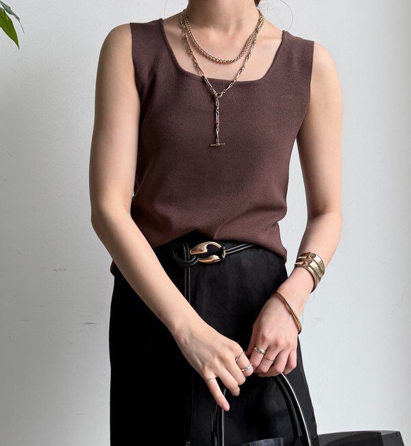  「スクエアニットタンク」|ニット・セーター|