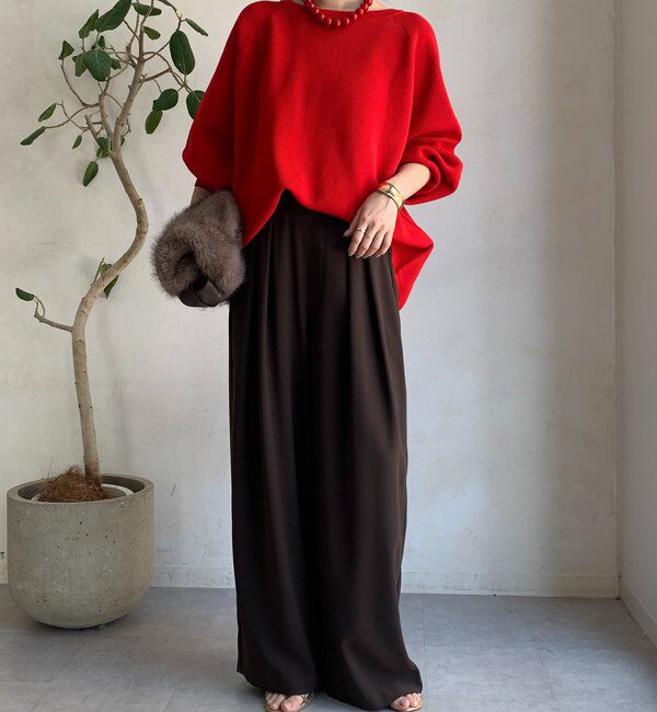  「【累計販売数3万枚突破/23色4サイズ展開！】タックワイドパンツ」|チノ|