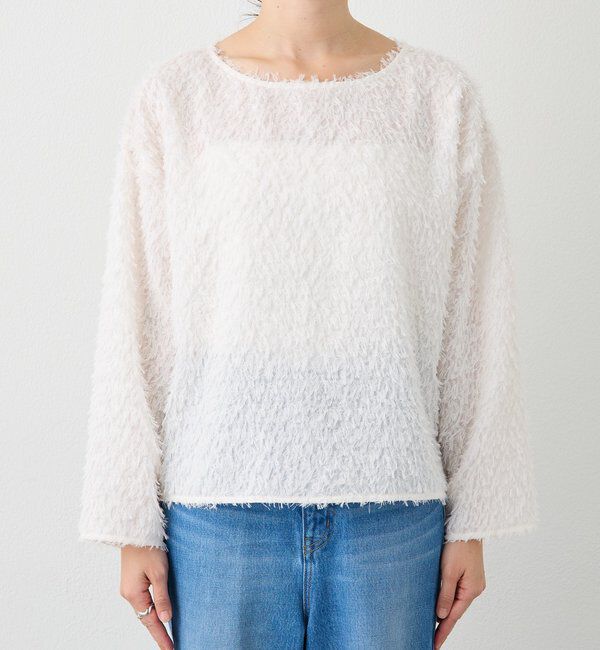  「【オケージョンにも】フェザージャガードブラウス」|シャツ・ブラウス|