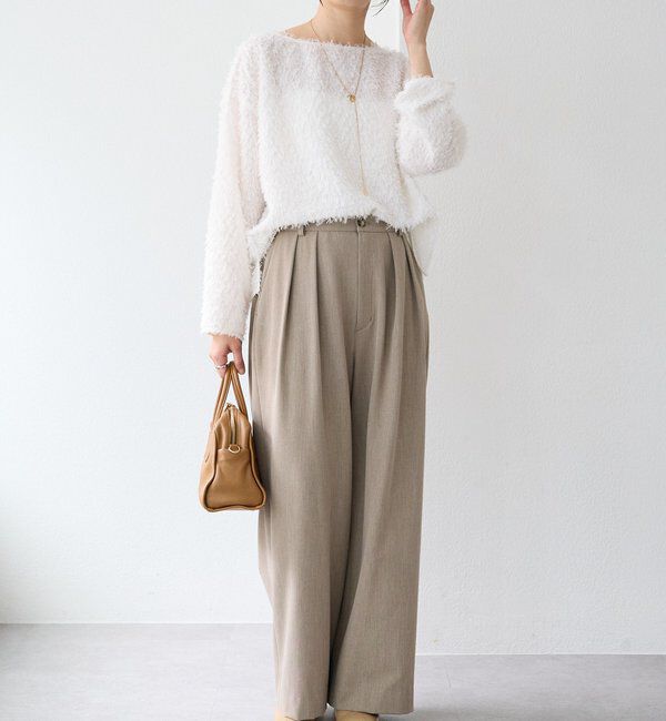  「【オケージョンにも】フェザージャガードブラウス」|シャツ・ブラウス|