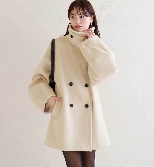  「ウール混 シャギーミドルコート」|その他|