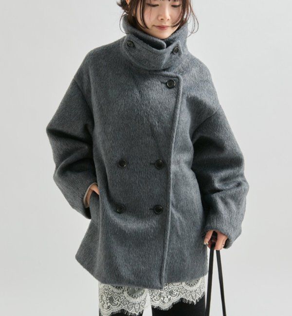  「ウール混 シャギーミドルコート」|その他|