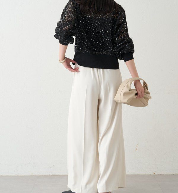  「コクーンスリーブフラワーカーデ」|ニット・セーター|