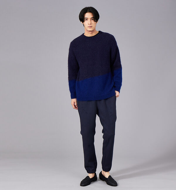 ABAHOUSE「【配色】シャギー モヘア  ニット / プルオーバー」|ニット・セーター|