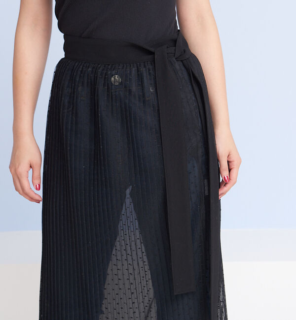 Rouge vif「ドットチュールオーバースカート」|スカート|