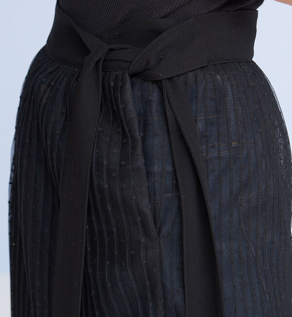 Rouge vif「ドットチュールオーバースカート」|スカート|