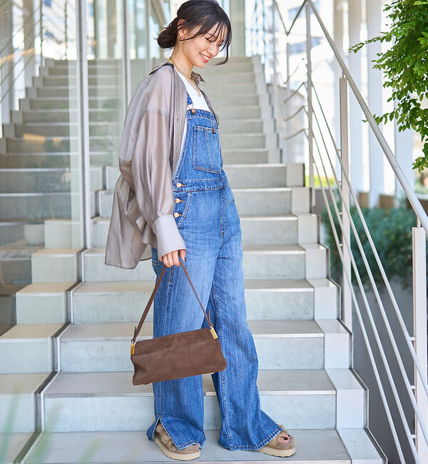 Rouge vif「【MAESTOSO/マエストソ】スクエアスウェードバッグ　ポーチ付き」|ショルダー・メッセンジャー|