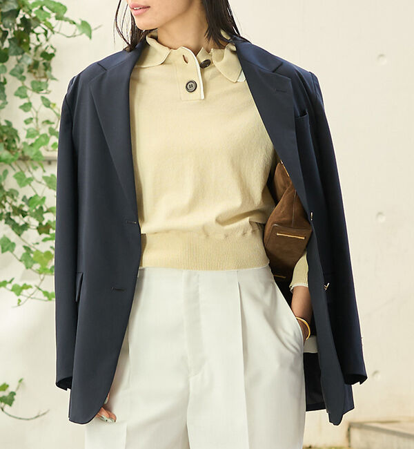 Rouge vif「【セットアップ対応】ビッグシルエットシングルジャケット」|テーラードジャケット|ブラック