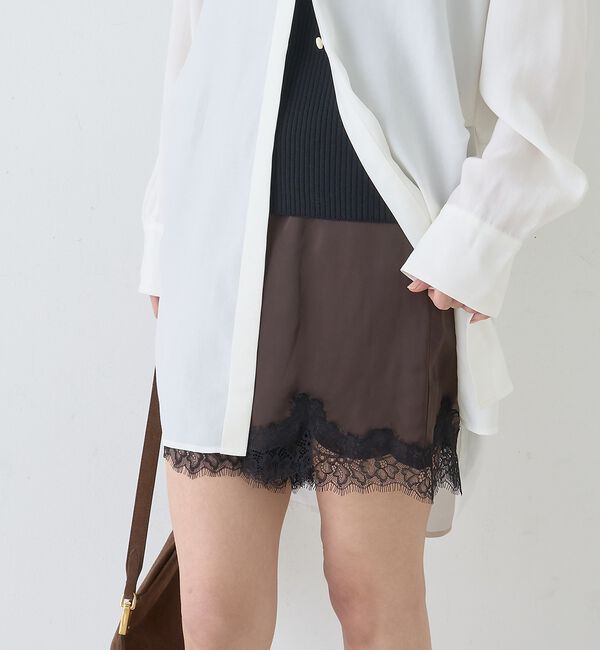 Rouge vif「【セットアップ対応】レースサテンショートパンツ」|その他|