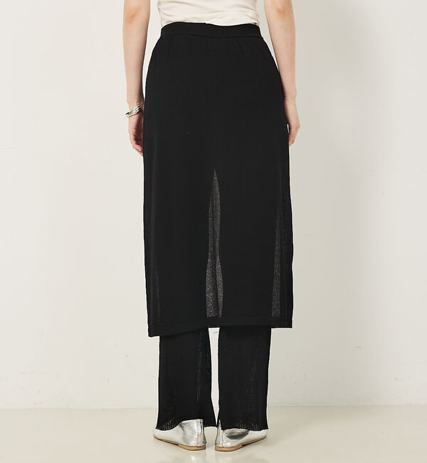 abahouse mavie「【セットアップ対応】ニットスカートレイヤードパンツ」|その他|